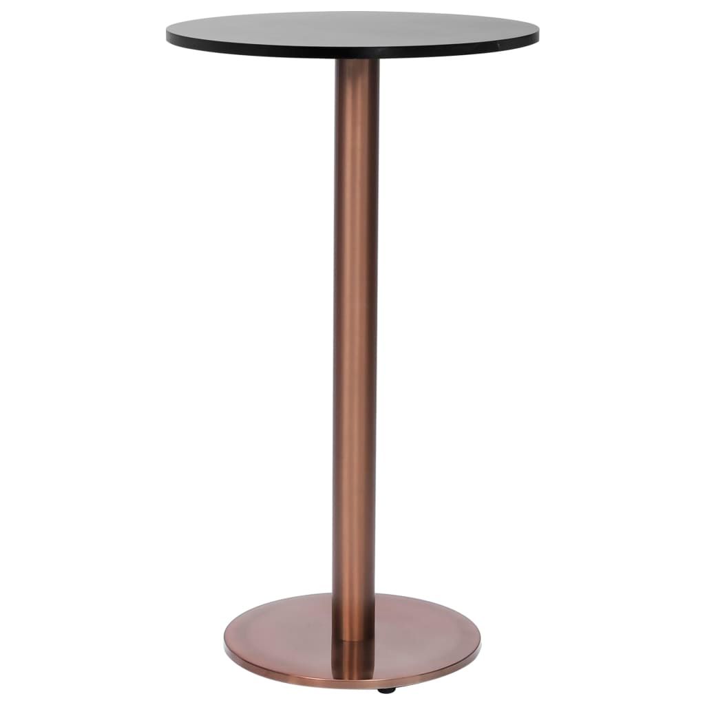 vidaXL Stół bistro rama złoty Ø45x107 cm stal nierdzewna Zdjęcie produktu 