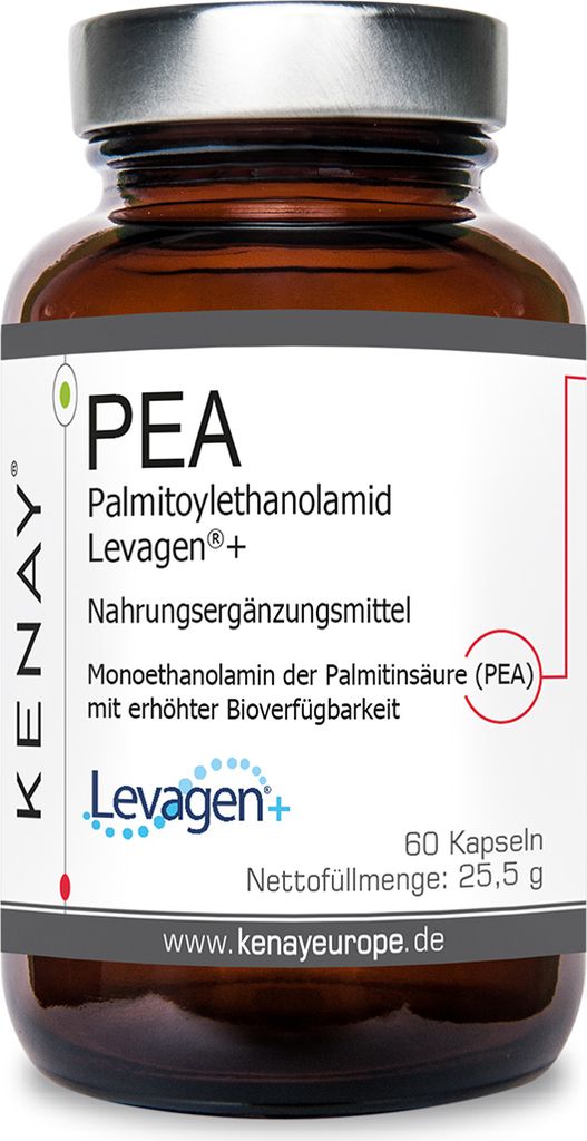 PEA Palmitoylethanolamid Levagen + 60 Kapseln vegan Nahrungsergänzungsmittel KENAY