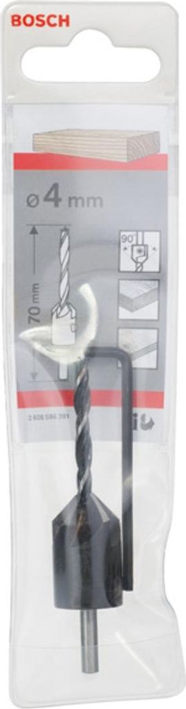 Mèche hélicoïdale à bois avec fraise à 90°, 4 mm, 16 mm Image du produit 