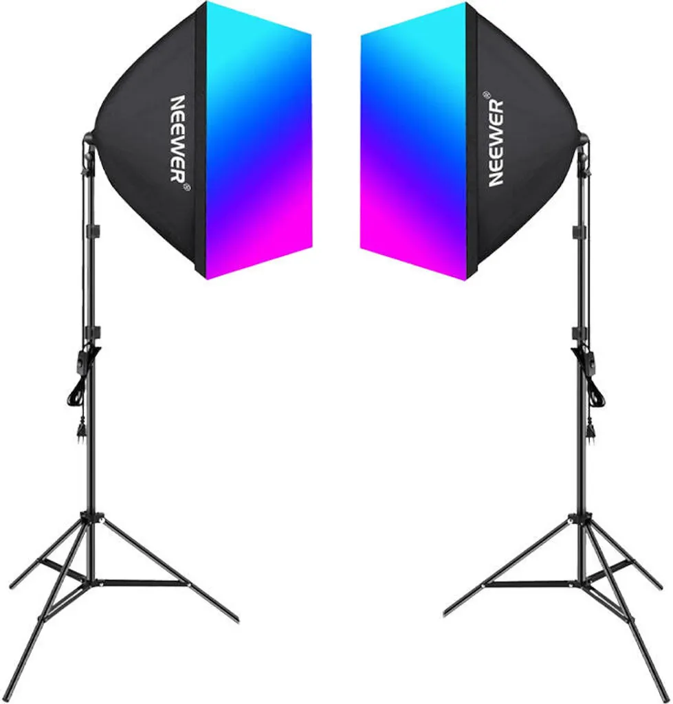 Dites Adieu aux Ombres avec le Kit Softbox Neewer NK800 RGB 110W x2