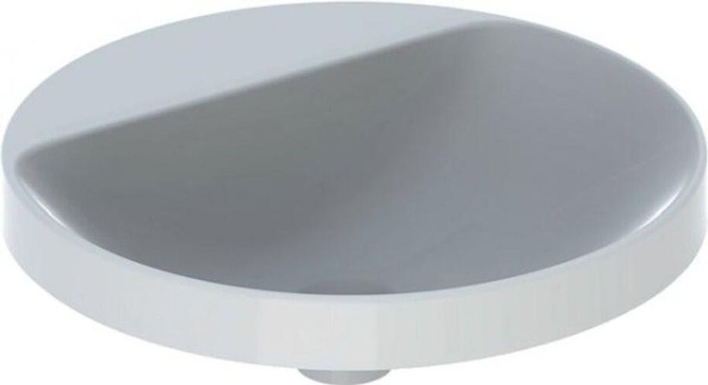 Geberit Einbauwaschtisch VariForm rund, Ø 480 mm, mit Hahnlochbank, ohne Überlauf weiß