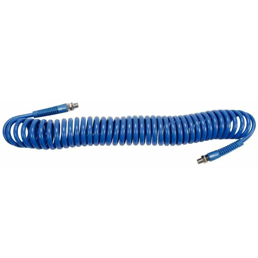 Tuyau spiralé air comprimé 10 mm pour outils pneumatiques et garage