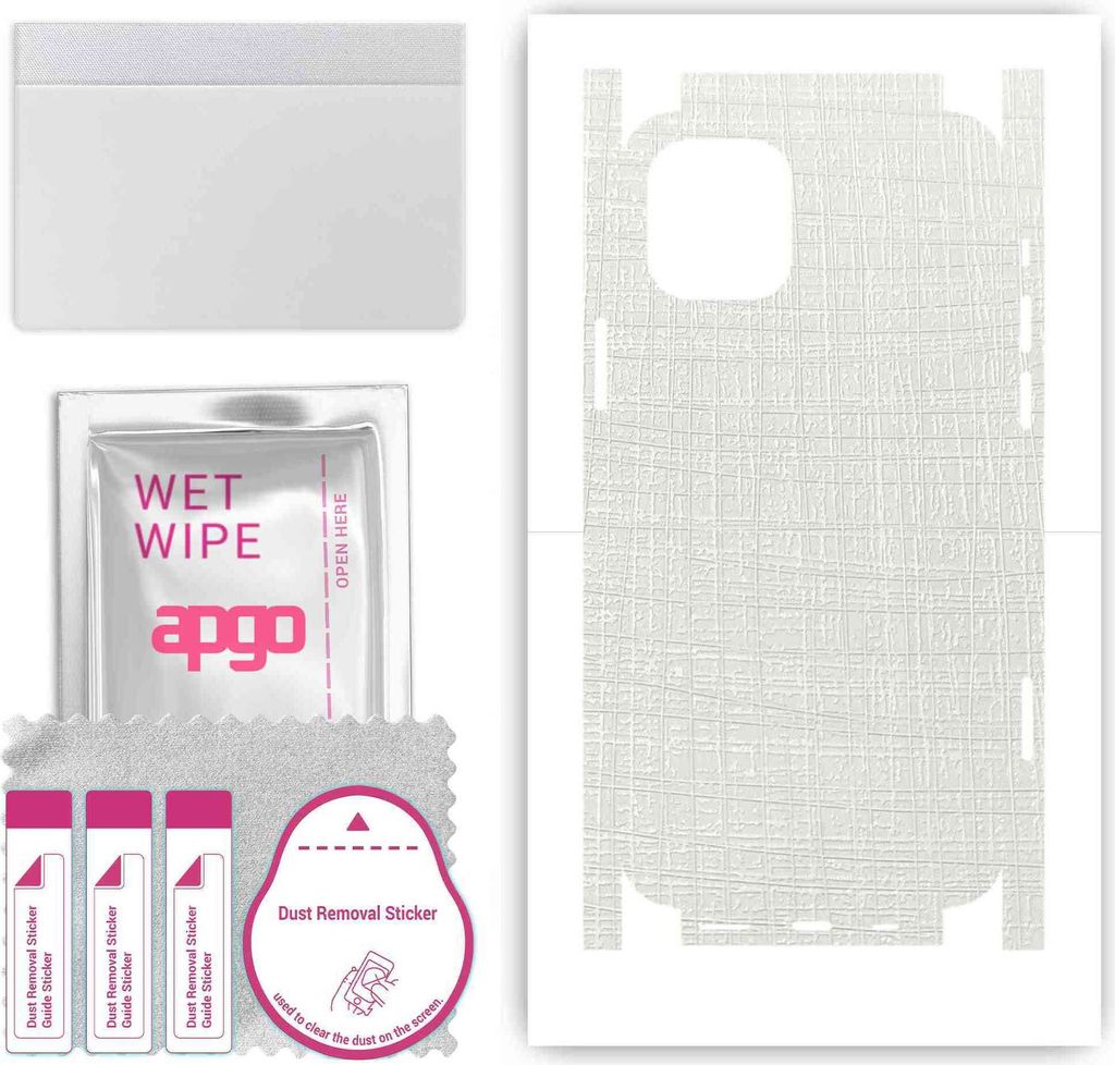 apgo Rückseite + Seiten Schutzfolie, Skin, kompatibel mit Apple iPhone 12, Hinten Displayschutzfolie aus Vinylfolie, kratzfest, einfache Montage -...