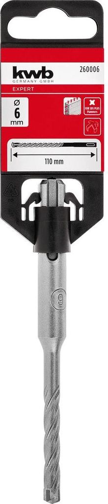 KWB HB4X Hammerbohrer SDS Plus 6x110mm für Stahlbeton