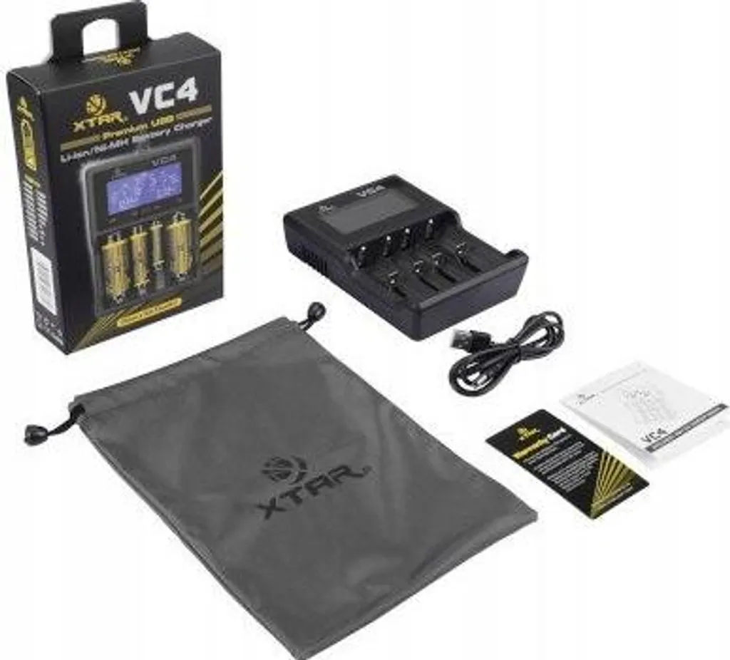 Chargeur Accu XTAR VC4 à 4 Slots avec Écran LCD et Alimentation USB Rapide - 22