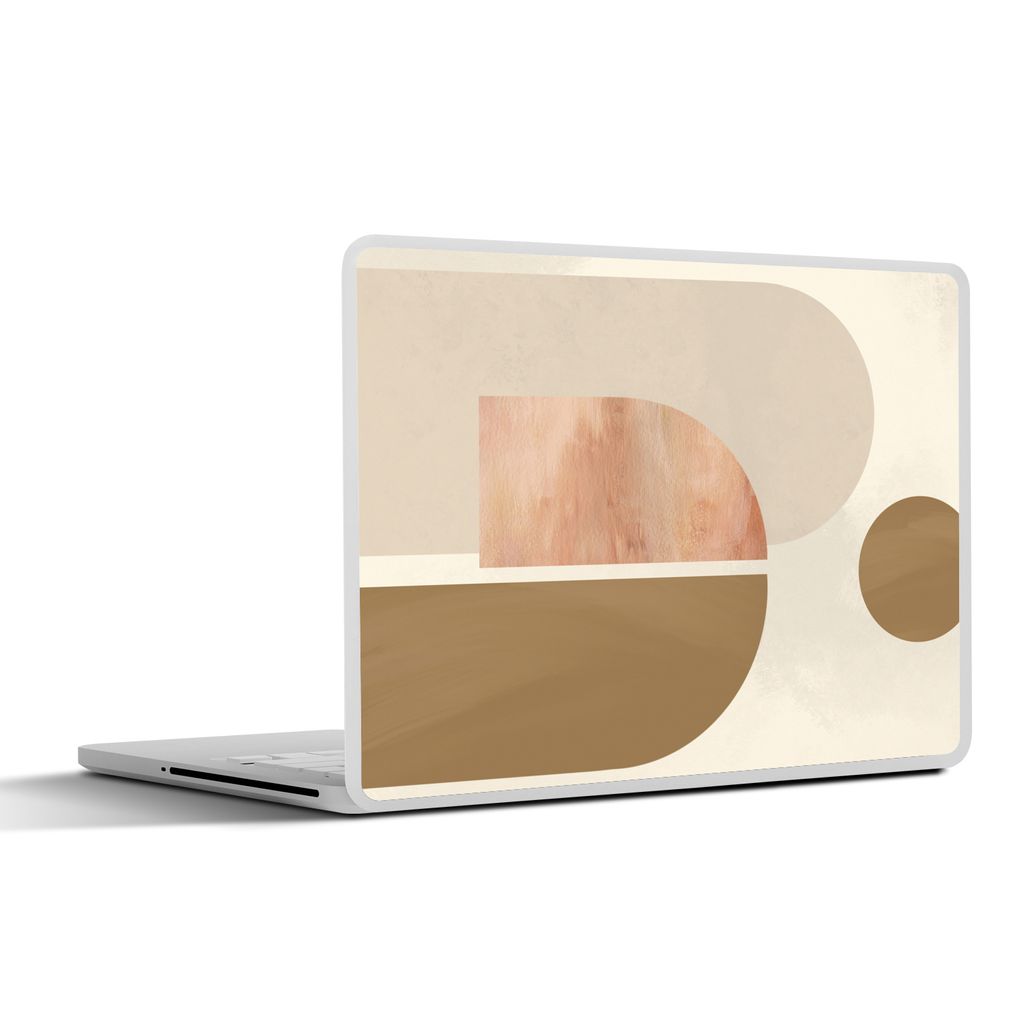 MuchoWow Laptop Aufkleber Sticker Cover Kunst - Abstrakt - Rosa 25x18 cm - Laptop-Deko