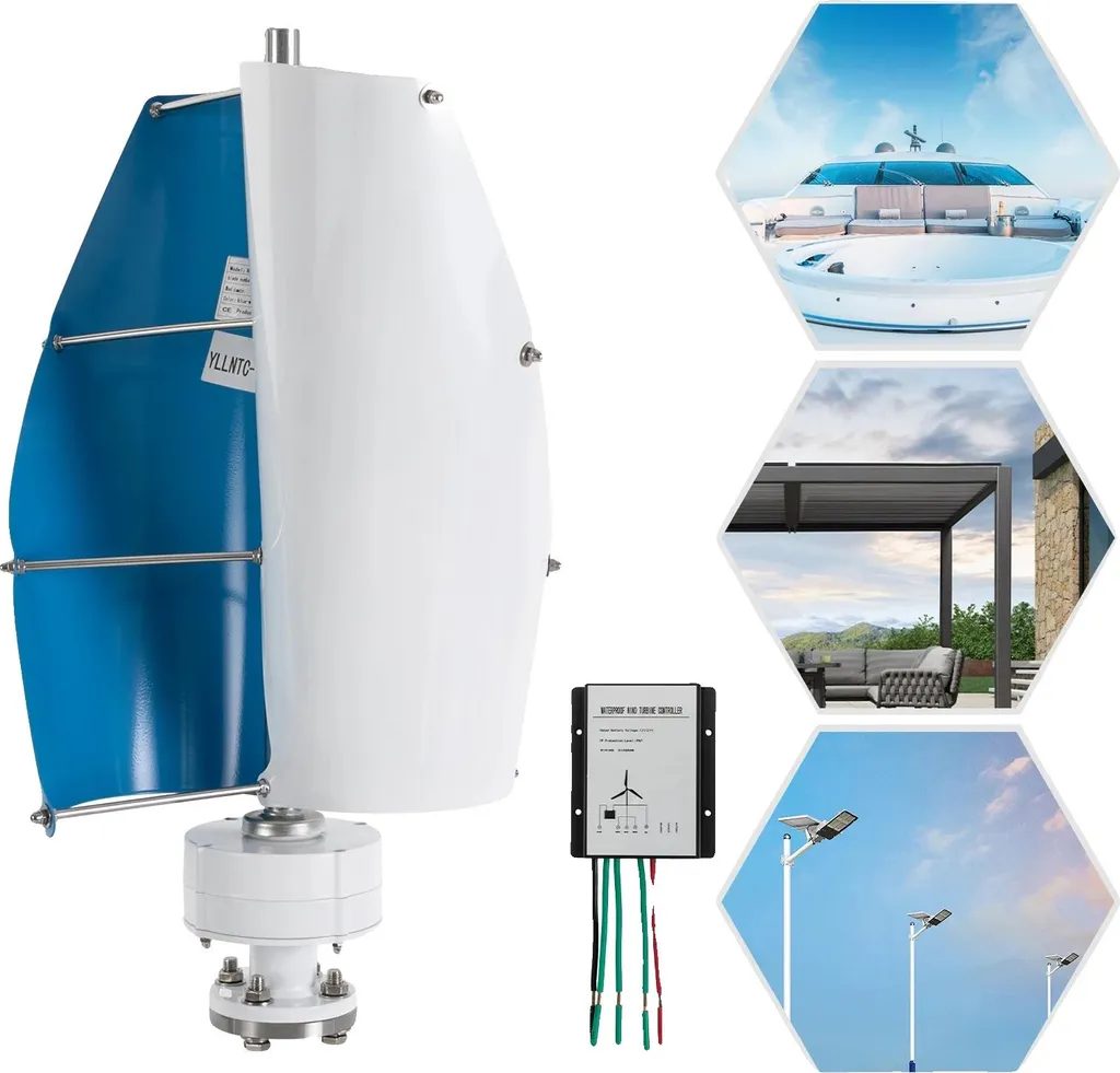 Éolienne 500W SilverLine S500 - Montage Facile pour Maison et Jardin