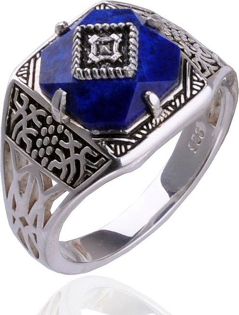 Fashion Square Geschnitzte Hohle Finger Ring Cosplay Retro Frauen Maskerade Schmuck-US 11