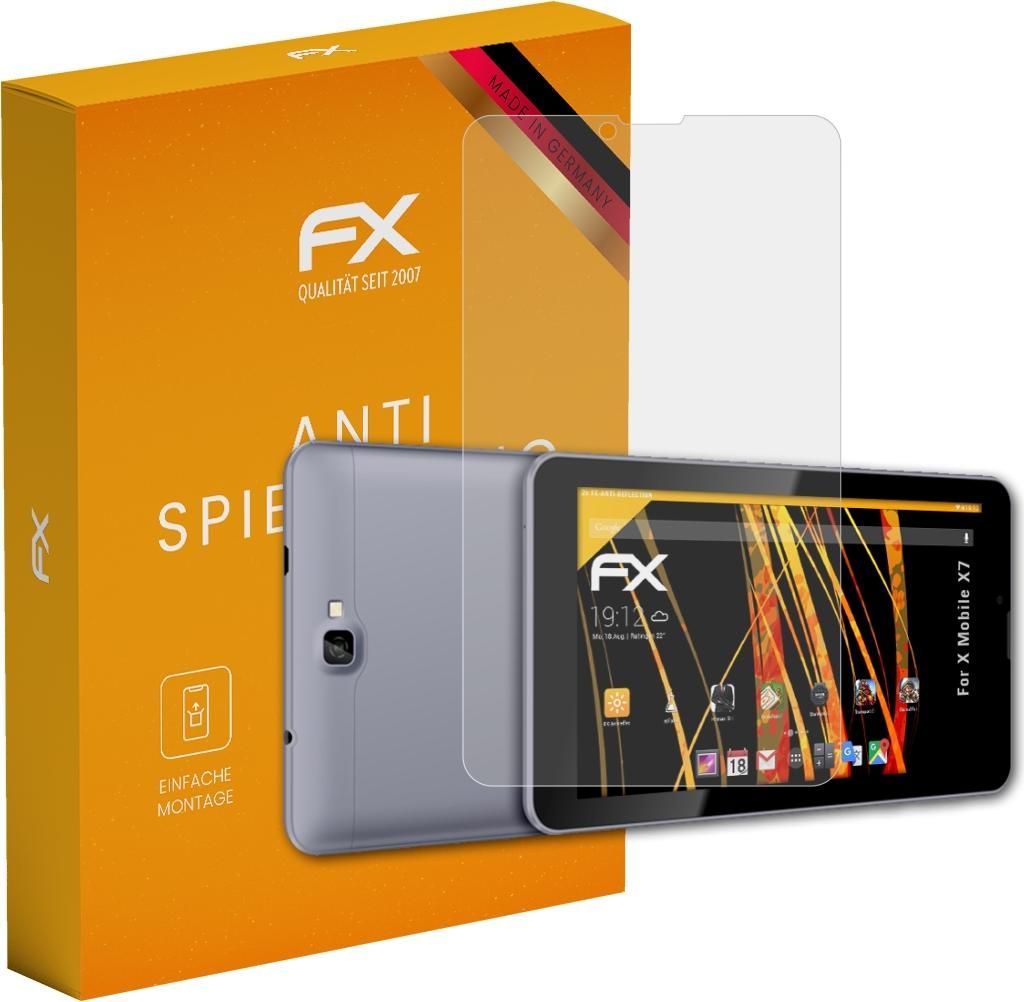 atFoliX FX-Antireflex 2x Schutzfolie kompatibel mit X Mobile X7 Displayfolie