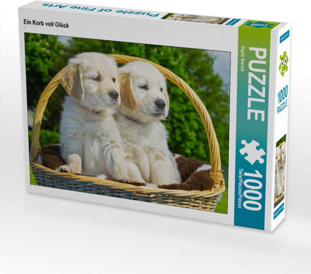 CALVENDO Puzzle Ein Korb voll Glück | 1000 Teile Lege-Größe 64x48cm Foto-Puzzle für glückliche Stunden