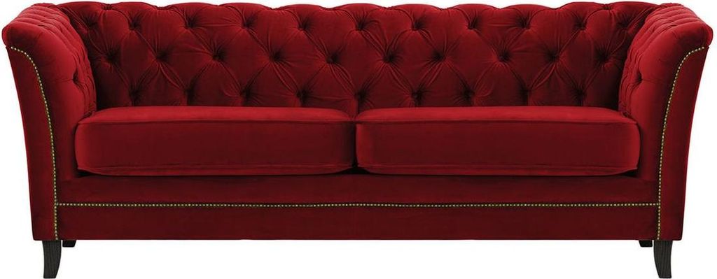Dreisitzer-Sofa Karin-Velluto 7-schwarz-rustikales Gold