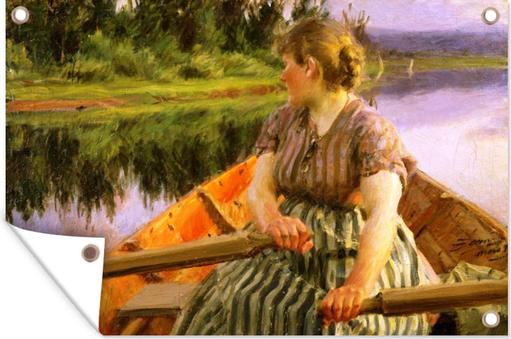 MuchoWow 90x60 cm Outdoor-Poster Gartendeko Sichtschutz Garten Poster für den Garten Mitternacht - Anders Zorn