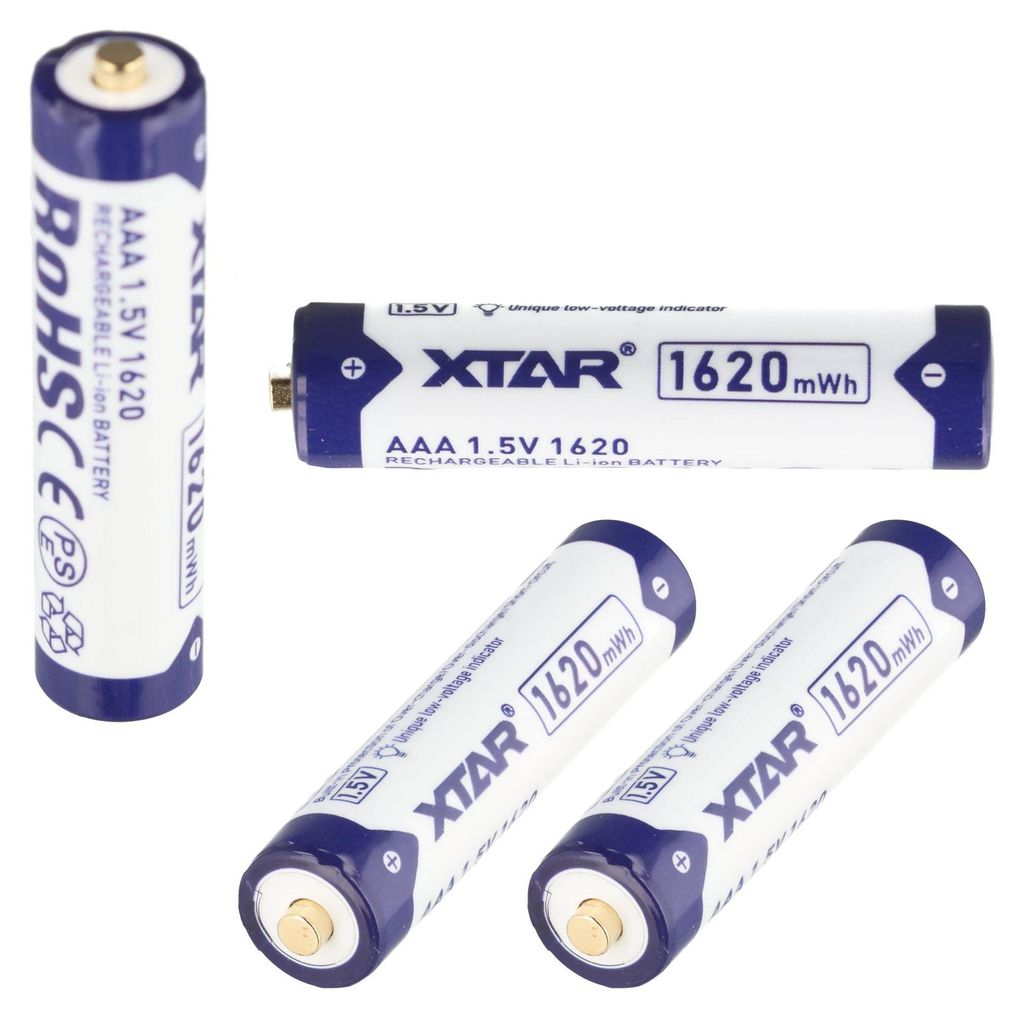 4 Stück AAA 1,5V 1620mWh typisch 1000mAh Lithium-Ionen Produktbild 