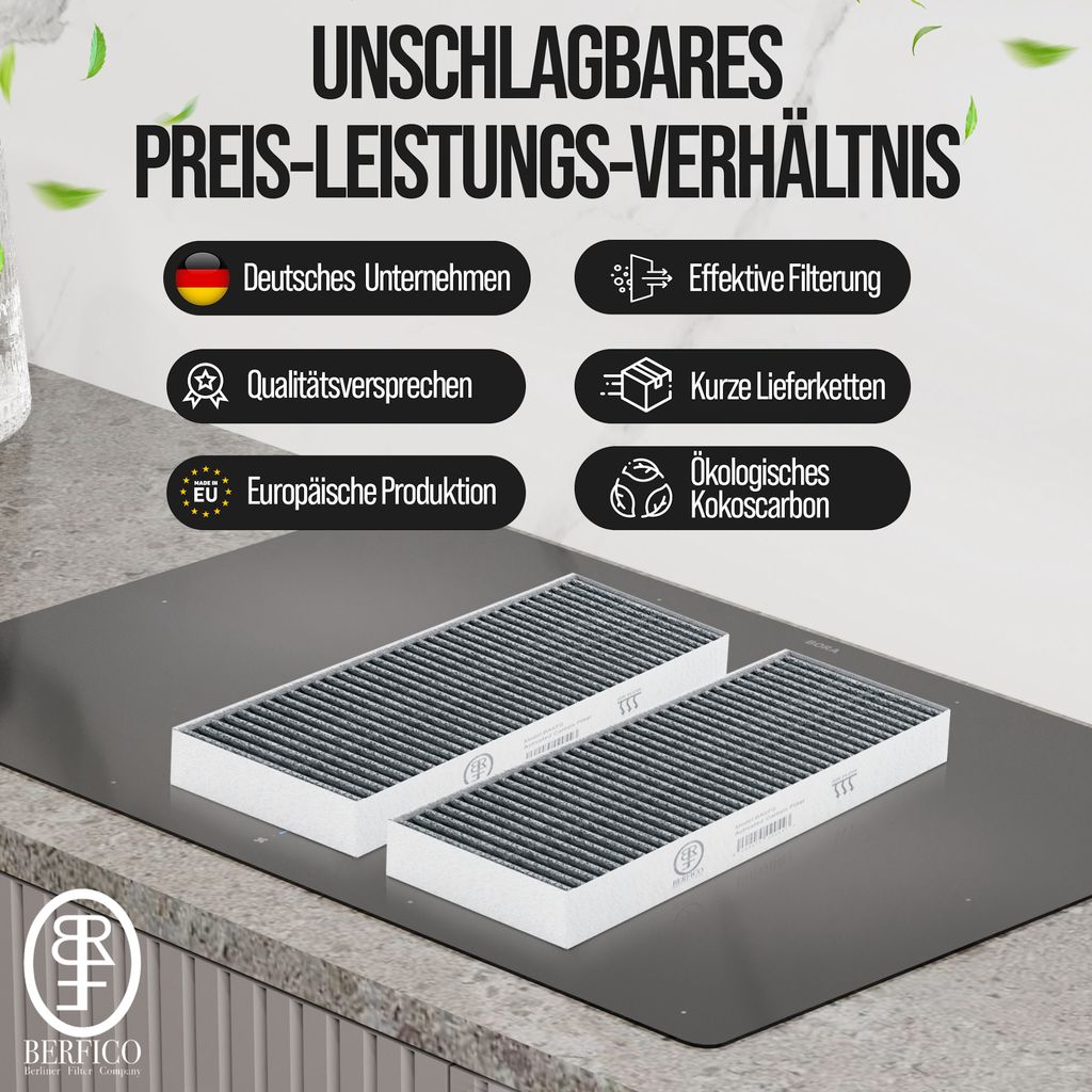Bora Basic BAKFS koolfilter – Set van 2