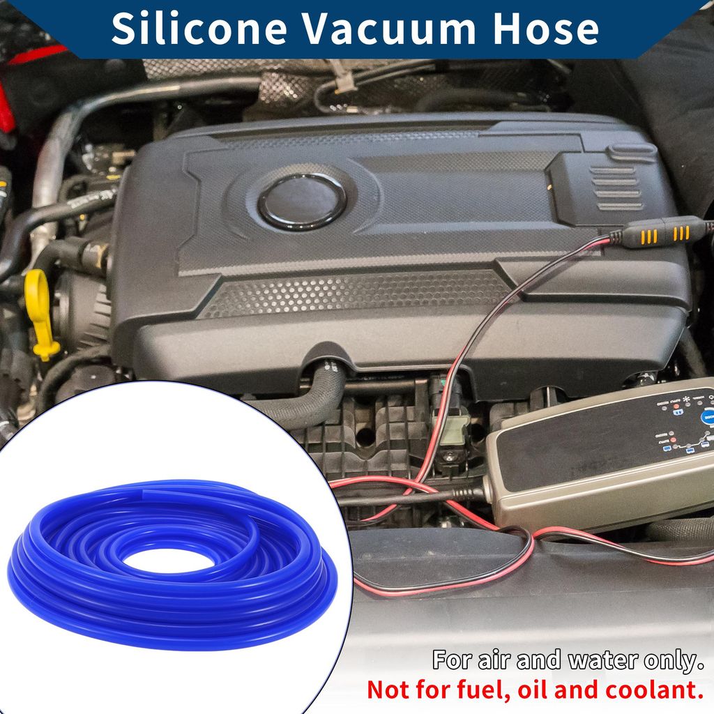 Silikon-Vakuumschlauch für Automobil-Vakuumsysteme Hochtemperatur 50Ft 1/4" 6mm ID 2,5mm Dicke 1 Stück Blau 130PSI Max Druck