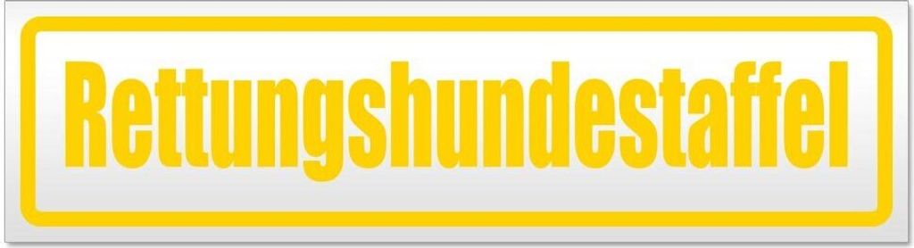 Kiwistar - Autoaufkleber - Gelb - 60 x 16 cm - Rettungshundestaffel - Hinweis Aufkleber Sticker für Auto, Kfz, Fahrrad, PKW, LKW