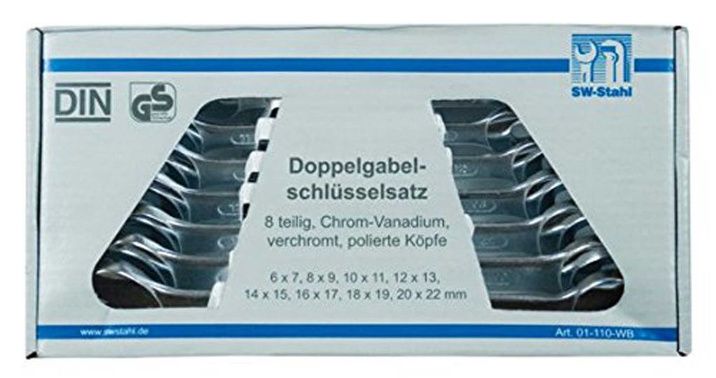 SW-Stahl 01-110-WB Gabelschlüsselsatz CV 8-teilig