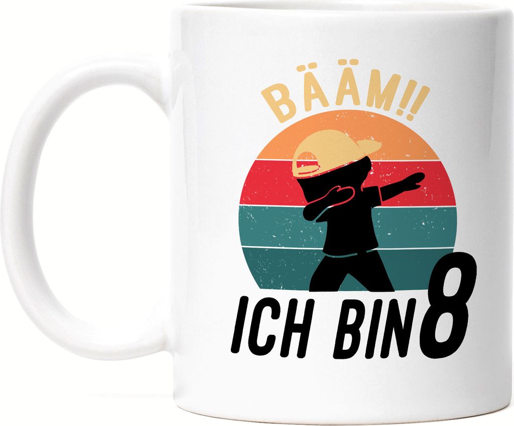 Dabbing Geburtstagstasse 8 Jahre Jungs 8. Geburtstag Lustig Tasse Jungen Acht