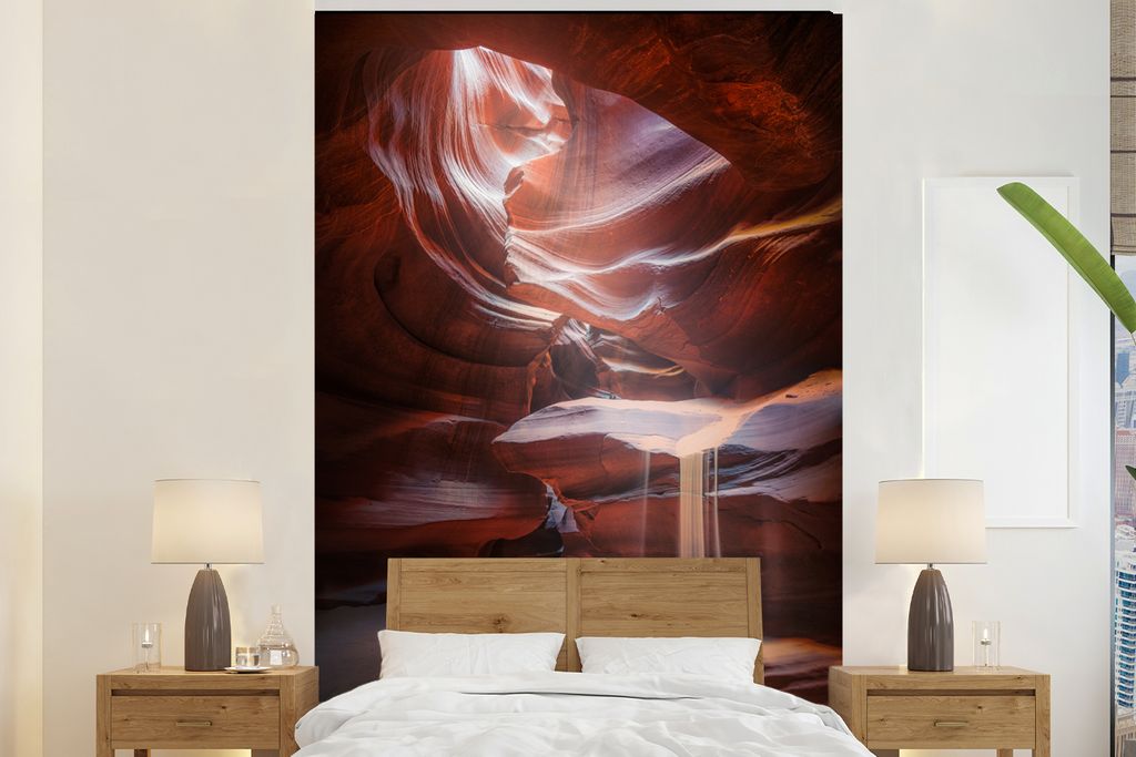 MuchoWow Fototapete für Wohnzimmer oder Schlafzimmer Wandtapete Vinyl Motivtapete Landschaft - Höhle - Sand - Natur - 225x350 cm - Schlafzimmer...