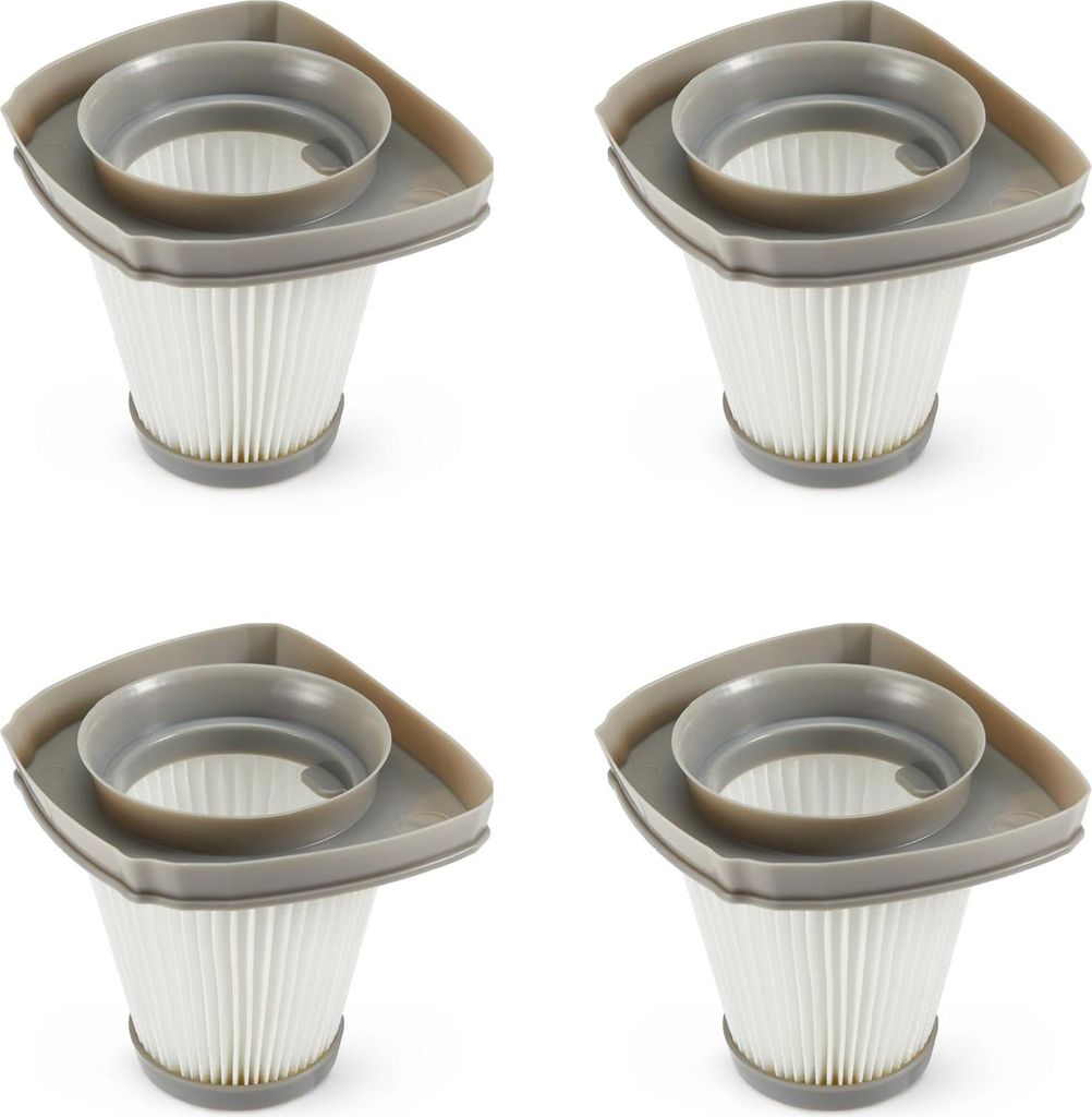 Amazon Basics Ersatzfilter für 2-in-1 Kabelsaugstab (Modell: B07SH66PXX), 4er-Pack, Waschbar, Kühlgrau