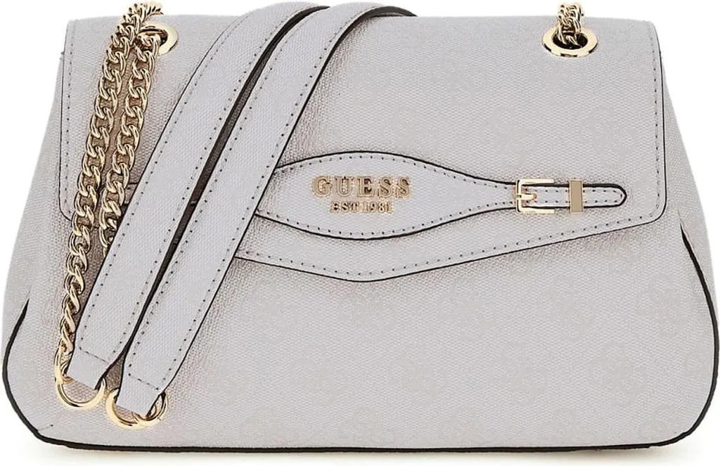 Sac Bandoulière Guess Katya Convertible Blanc Logo - Format Flap HWSG
