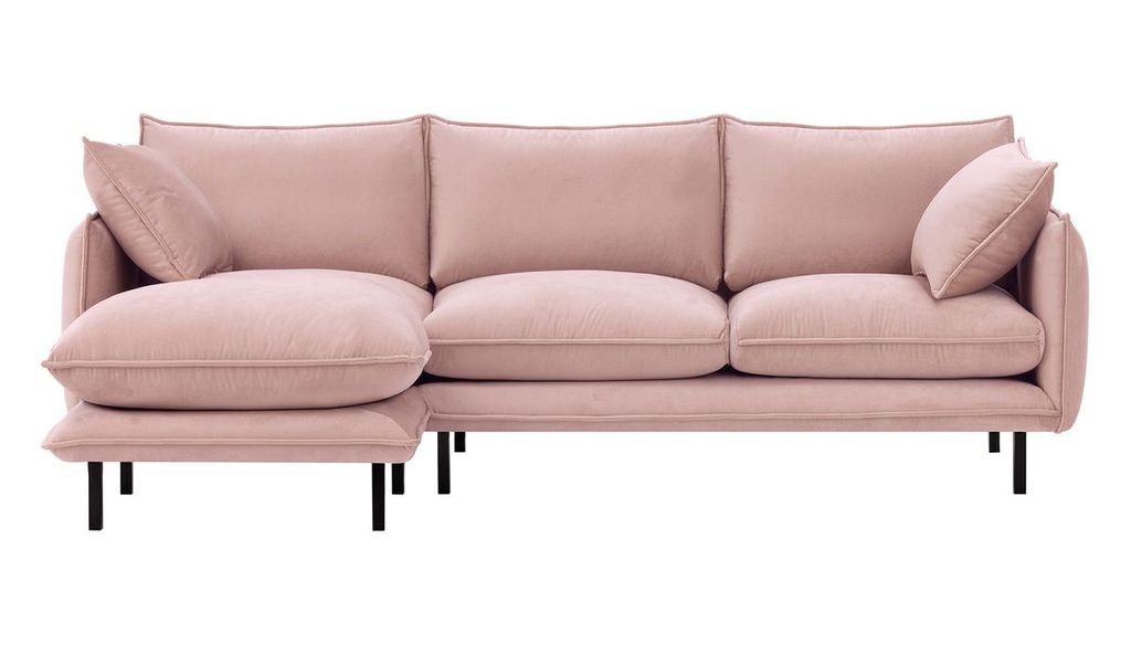 SLF24 - Linksseitiges Ecksofa Nimbus - puderrosa - Kronos 27