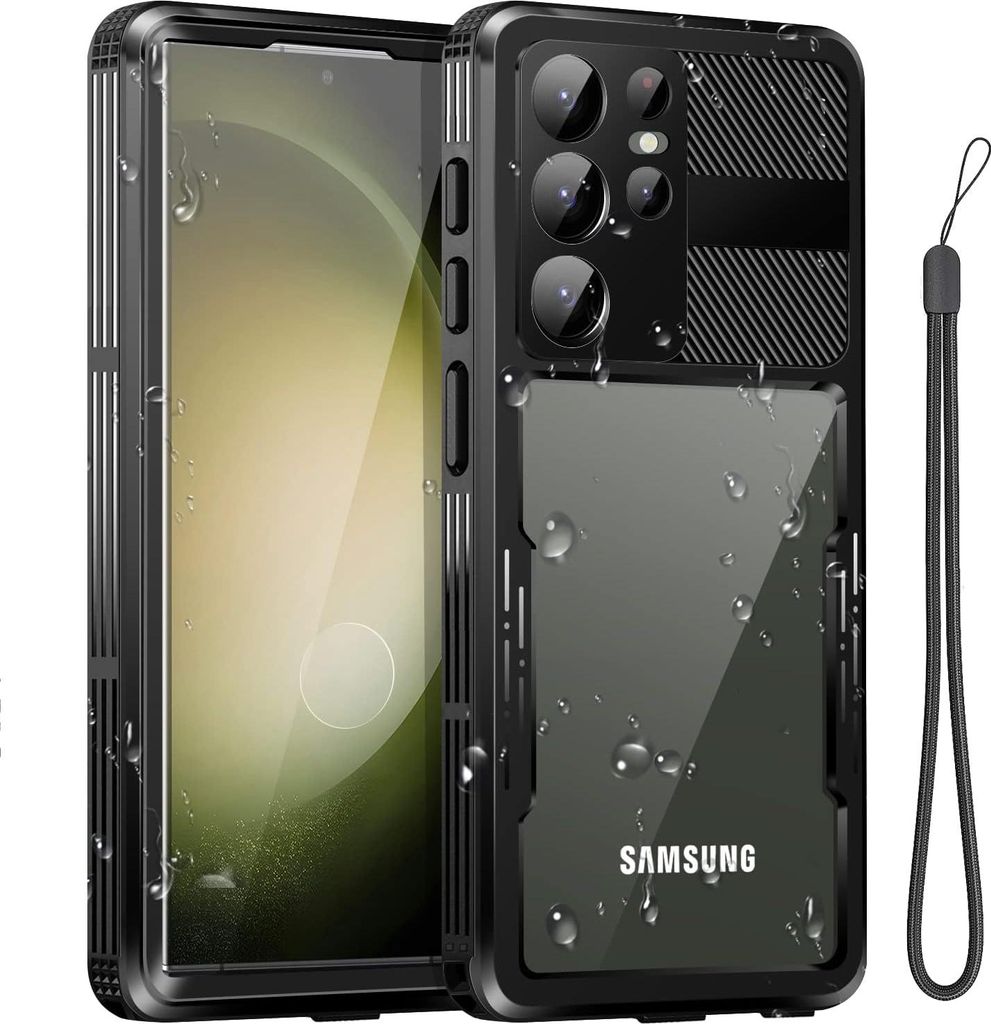 Wasserdichte Schutzhülle Samsung Galaxy S23 Ultra 5G (6,8 Zoll) - schnee- und staubdicht - stoßfest - IP68 - vollständiger Schutz - Unterwasserh...