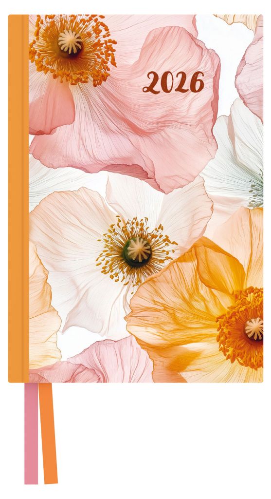 DUMONT - Bright Flowers Taschenkalender 2026 - Terminplaner mit Wochenkalendarium - 11 x 16 cm - Florales Blumen-Design