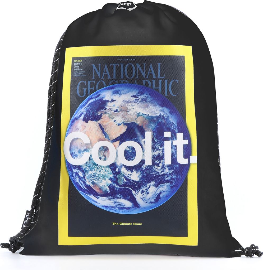 National Geographic Turnbeutel Earth aus recyceltem Polyester Schwarz One Size