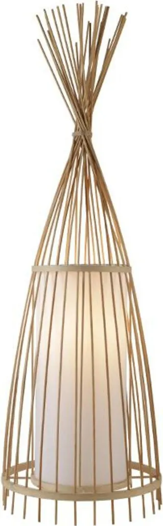 Lampadaire d'ambiance zen pour coin lecture en bambou naturel H100