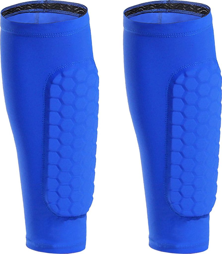 1 Paar Schienbeinschoner für Erwachsene, Aufprallschutz mit Wabenpolstern, rutschfest, für Ski, Fußball, Rugby und Tennis