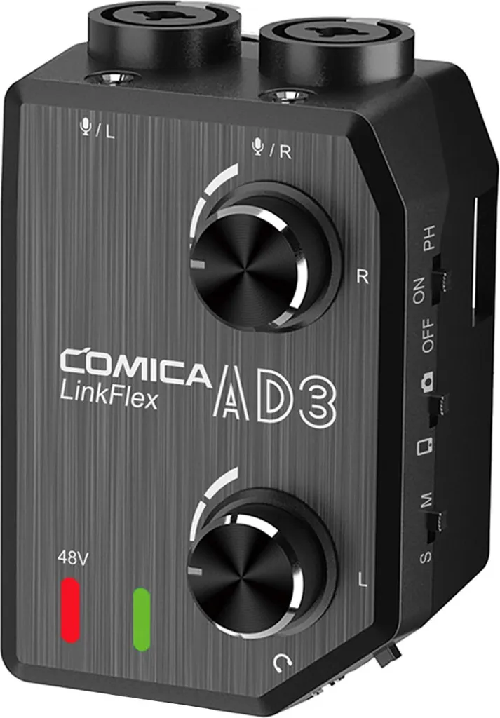 Comica Linkflex AD3 Interface Audio XLR 6,35mm pour DSLR et Smartphone - 5