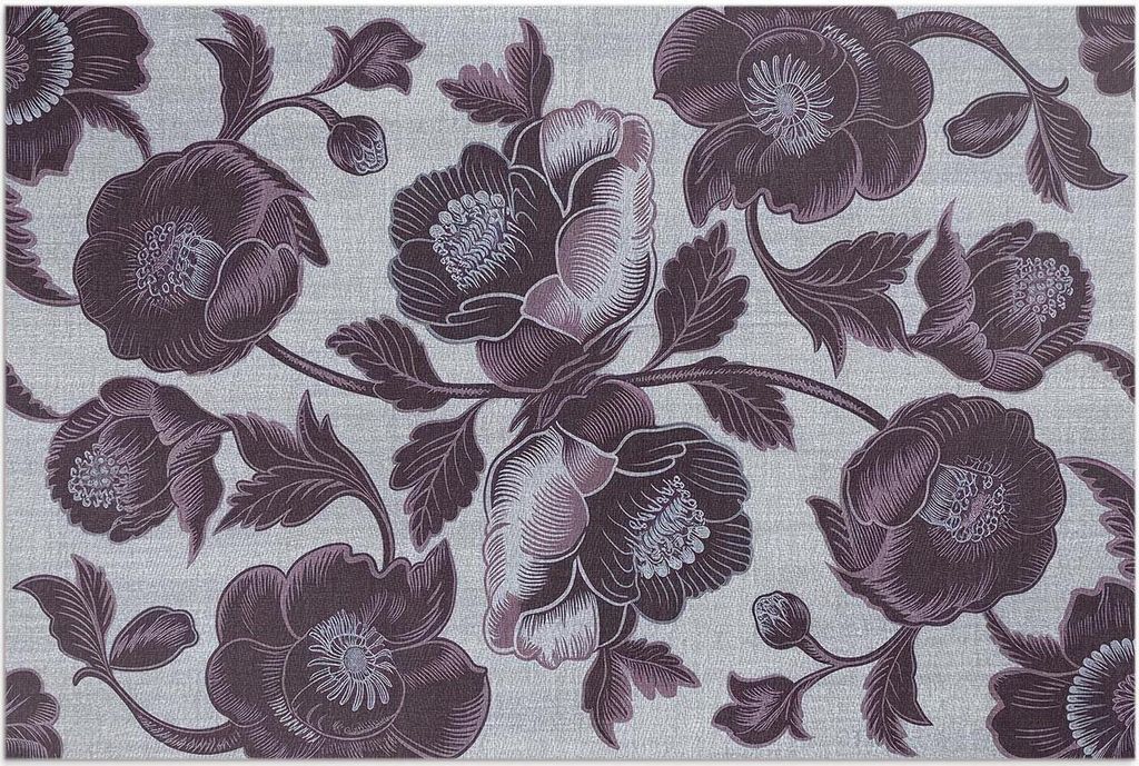 Subtile Vintage-Blumen – Vinylteppich – 150x225 cm – Outdoor Teppich – Terrasse – Wetterfest – Modern