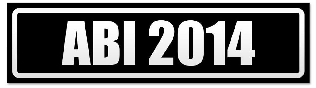 Kiwistar - Autoaufkleber - Schwarz - 30 x 8 cm - Abi Motiv 2014 invertiert - Hinweis Aufkleber Sticker für Auto, Kfz, Fahrrad, PKW, LKW