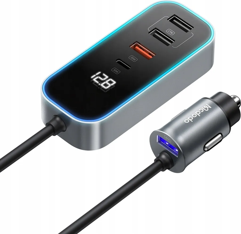 Caricatore Auto Mcdodo 107W PD: Monitoraggio LED e Multi-Porta High-Tech