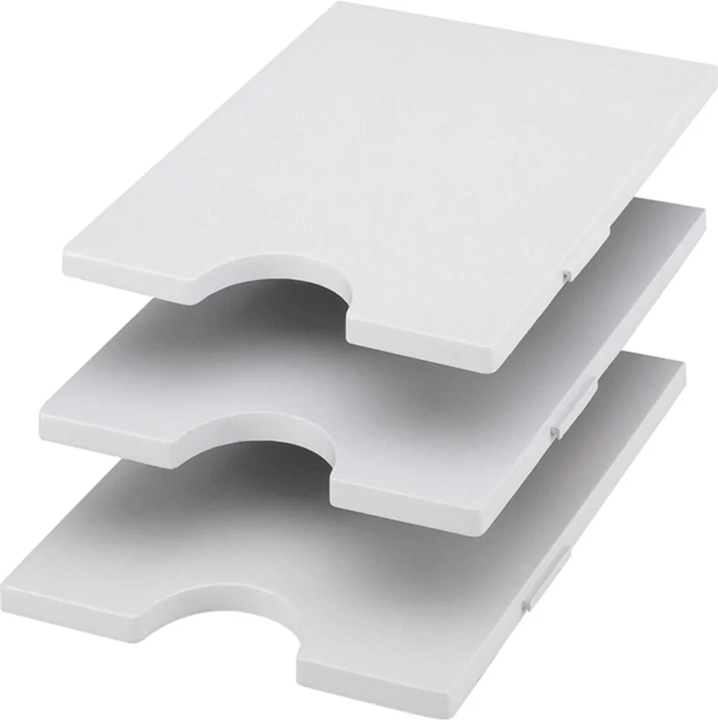 Rayons de Rangement Horizontaux Styro pour Tri de Documents Gris x3