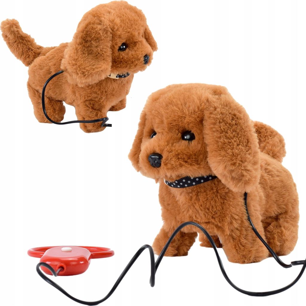 Lolex | Interaktive Spielzeug-Puppe - Gehender Hund - Braun - Fördert Kreativität und Empathie