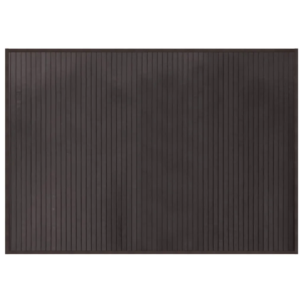 Tapis Bambou 70x100 cm Marron Foncé : Solution Anti-Acarien et Facile
