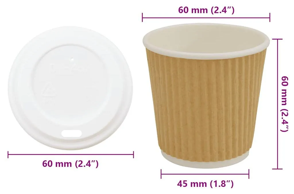 Gobelets café à emporter 4oz 100ml avec couvercles pour professionnel - 6