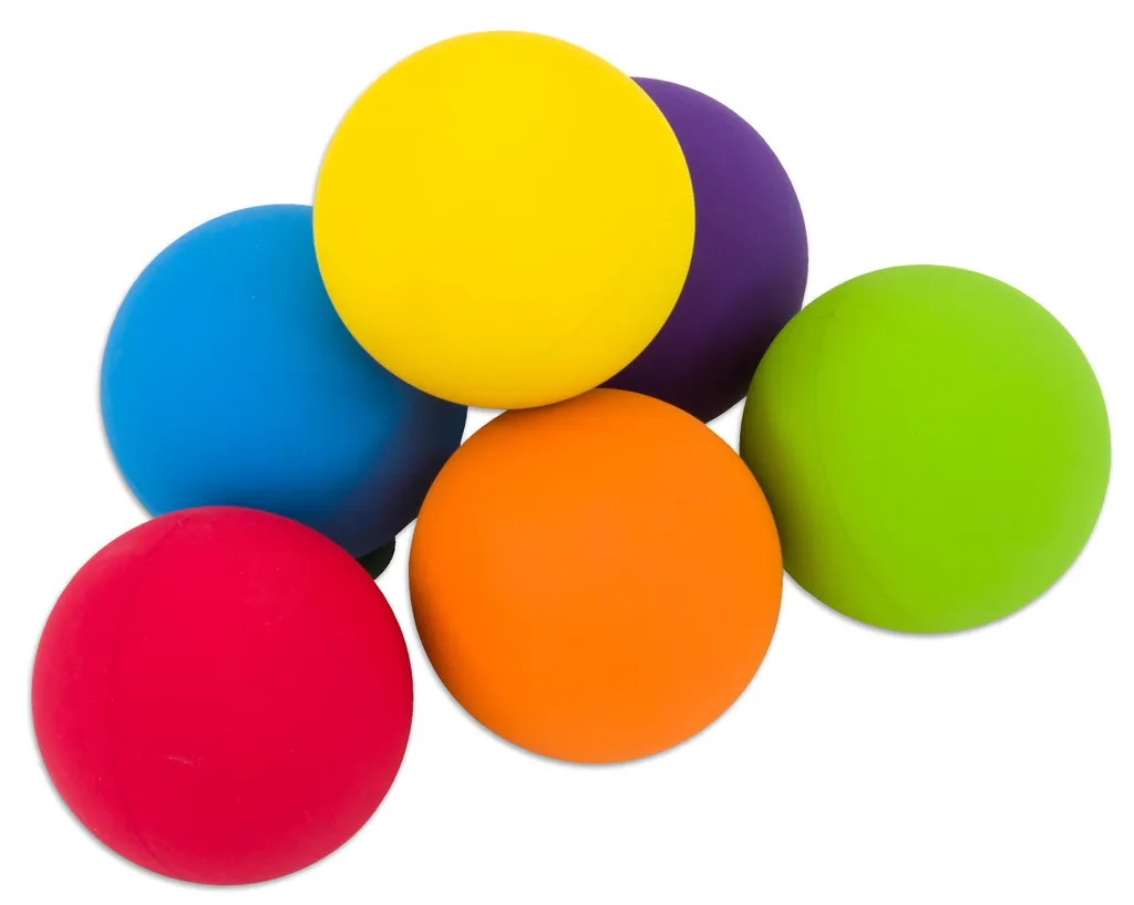 Betzold Balles en caoutchouc lot de 6 pour la motricité des seniors