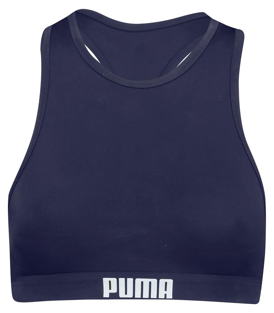 PUMA Donna Top da bagno Racerback Bikini Top, Colore:Navy, Immagine del prodotto 