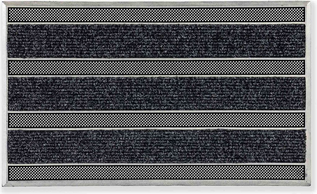 Astra Fußmatte für Innen und Außen RUBBER PIN Schwarz 45 x 75 cm