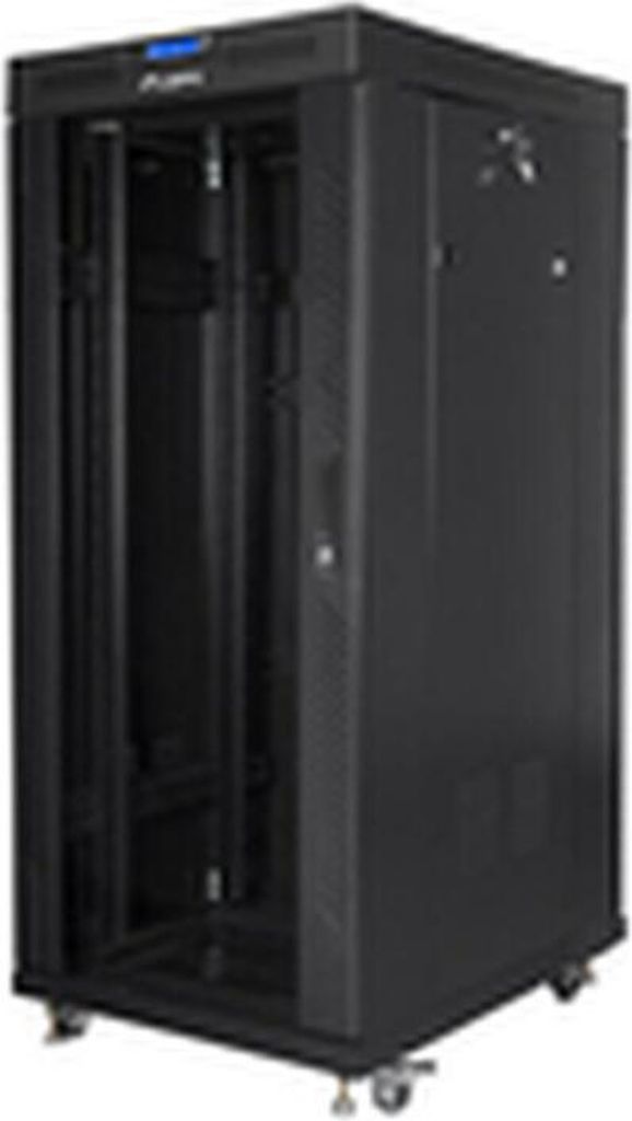 Lanberg Rackmount 19" 27U 800X1000 Schwarz Glastür