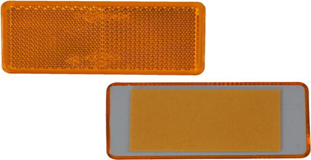 30 x Rückstrahler - Reflektor - Kleben - 90 x 40 mm - Gelb - Prüfzeichen