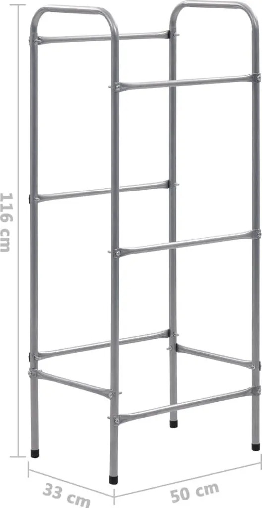 Support de rangement pour caisses de boisson en acier gris argenté - 6