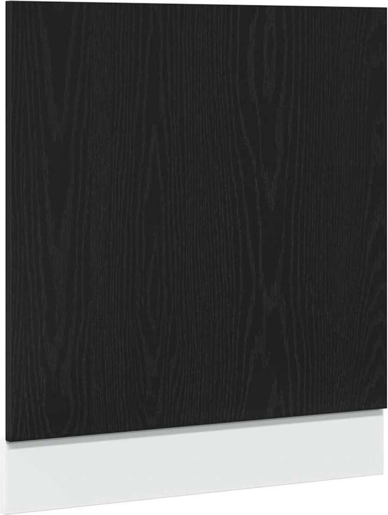vidaXL Geschirrspülerblende Lyon Schwarz Eichen-Optik 60x1,5x67 cm