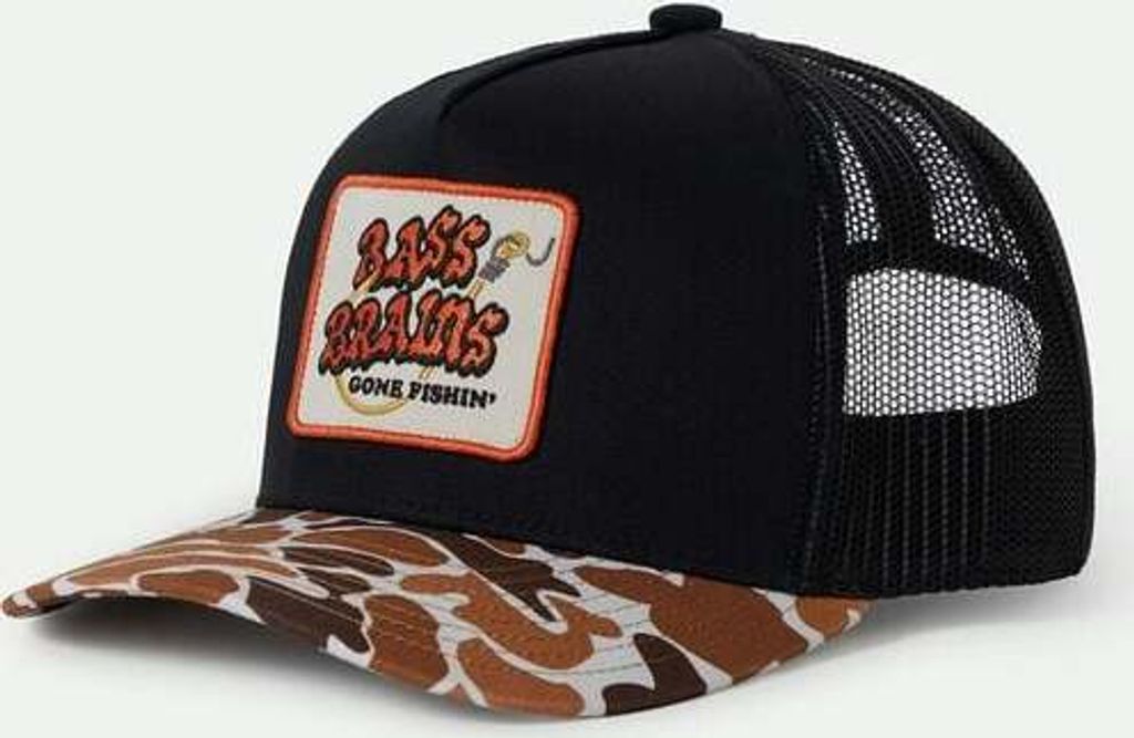 Brixton Cap Uni Bass Brains Gone Fishin Trucker Hat schwarz Standard
