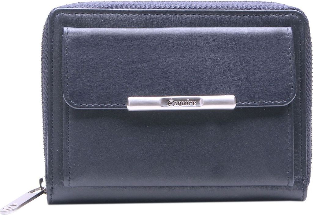 Esquire Leder Geldbörse Helena RFID Wallet Blue dunkelblau