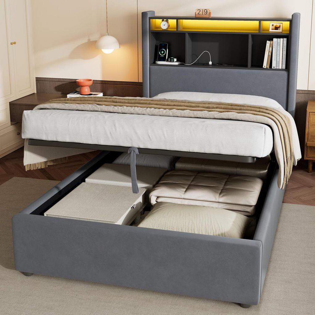 STILVORA Polsterbett 90 × 200 cm mit Produktbild 