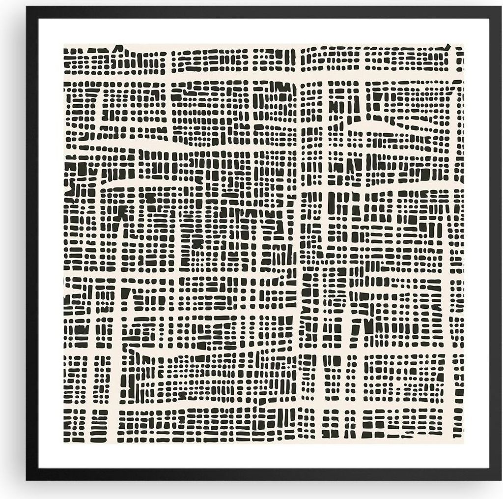 Gerahmtes Poster - Schwarzer Rahmen - Textur Muster Stück - 60x60 cm - Wand Bild - Wanddeko - Wandbilder - Kunstposter - Wandposter - Bilderrahmen...